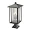 Z-Lite Aspen 3 Light Outdoor Pier Mounted Fixture, Oil Rubbed Bronze And Clear Seedy 554PHXLR-533PM-ORB - alternate 4
